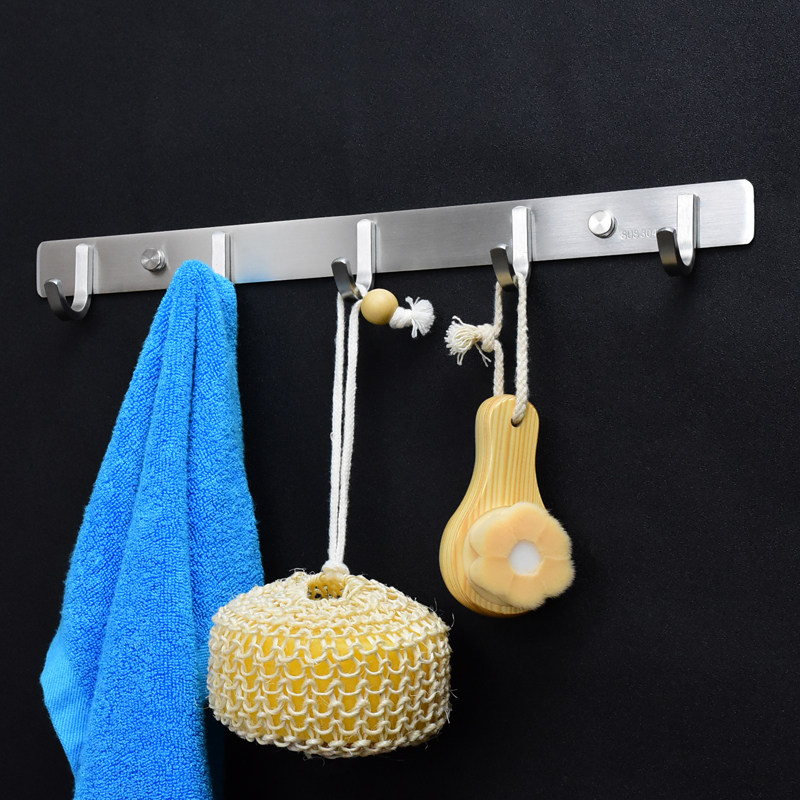 不锈钢挂钩衣钩横排墙壁卫生间教室毛巾勾挂衣架挂钩