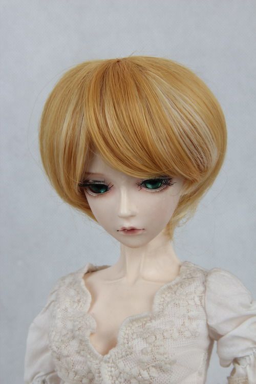 娃娃bjdsd假发渐变变色短发毛发3款包邮bjd娃娃