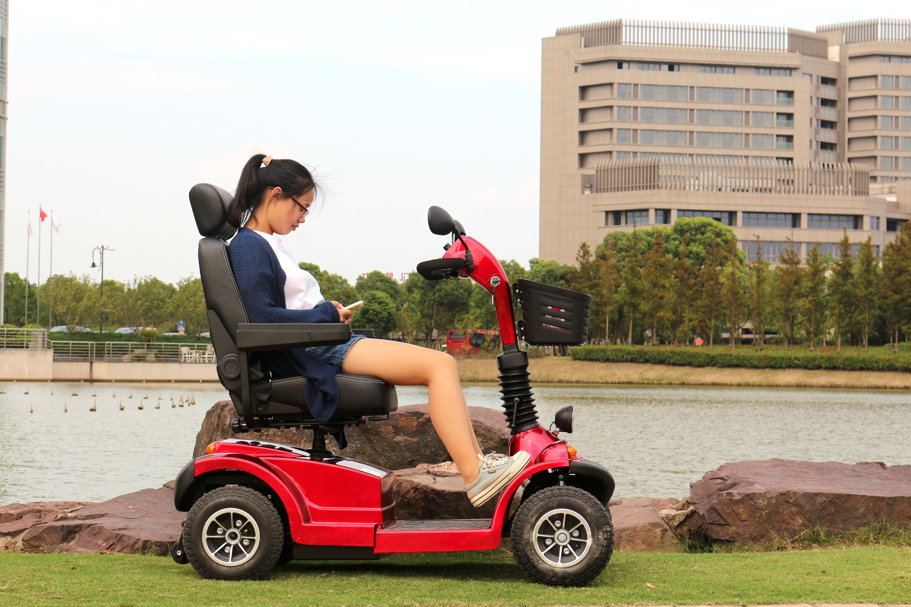 wisking威之群4029老年代步车长长距离四轮电动车带避老年代步车