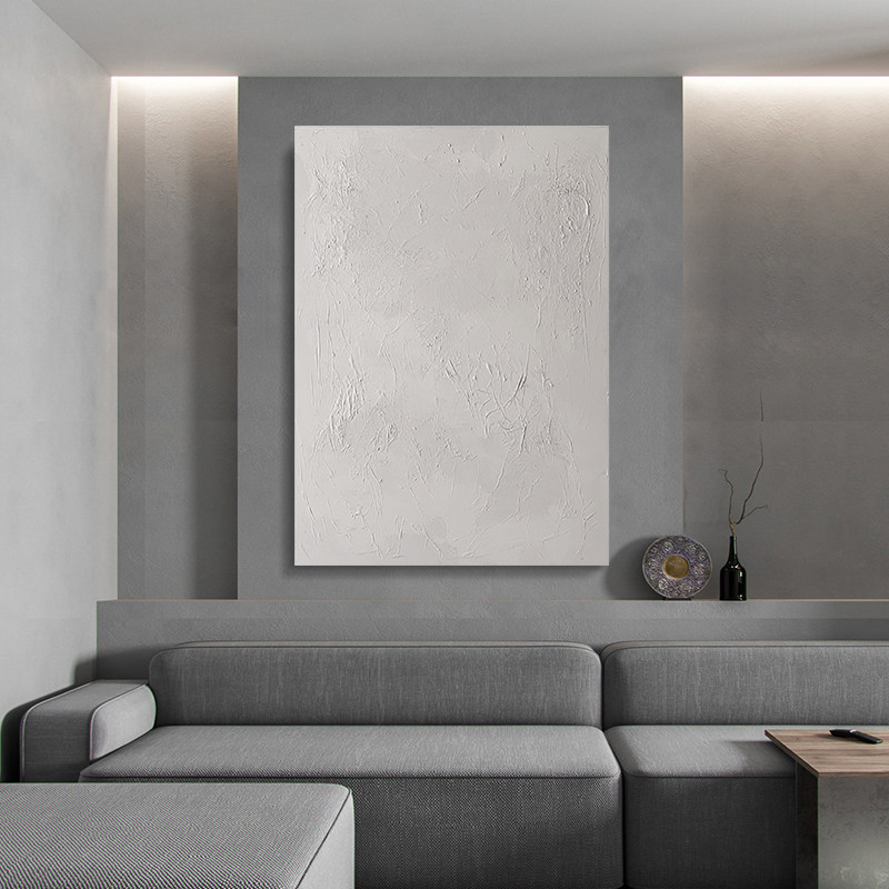 手绘油画现代极简抽象艺术纯色立体装饰画玄关油画