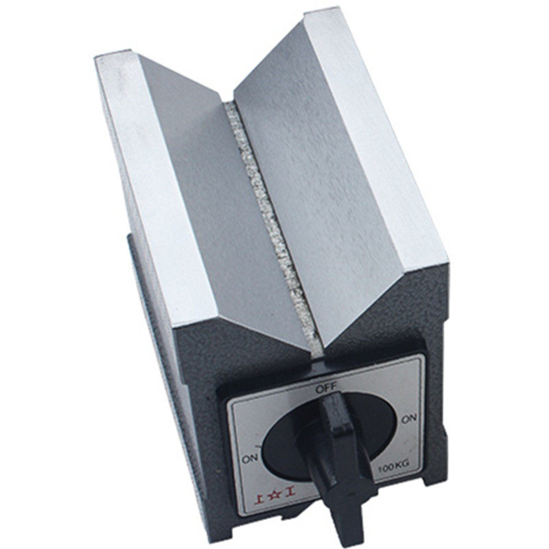 上工山测v型磁座 v形磁铁 磁性三角台 强力v型磁力架线切割磁力座