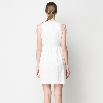 ports宝姿 连衣裙夏 亮片透视无袖x型中长裙子lw8d113byfb006