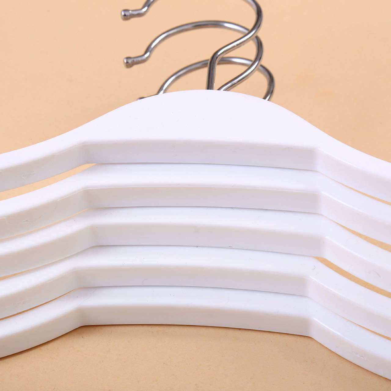 新款服装店女装白色衣架防滑实心架子加厚光面塑料衣架
