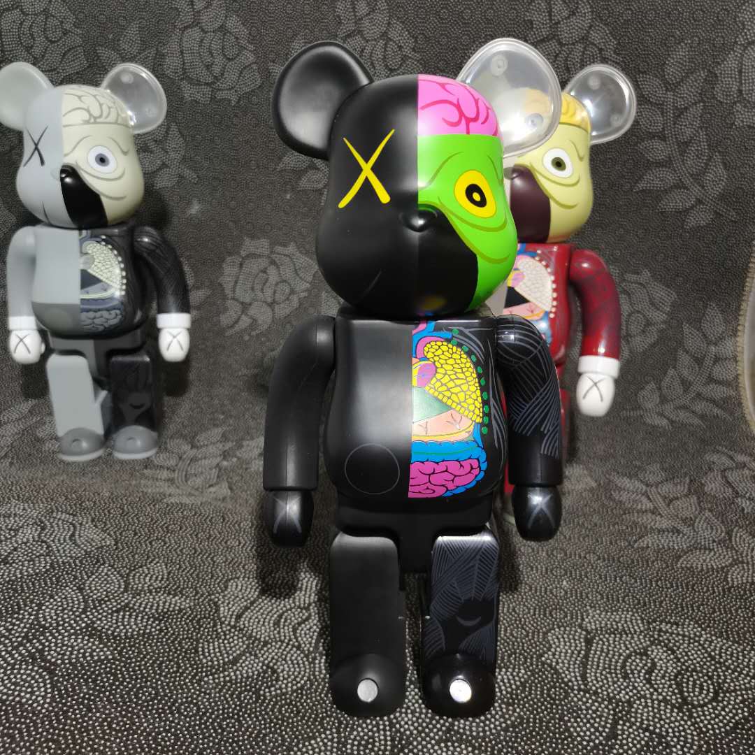 现货kaws解剖公仔bearbrick暴力熊潮牌摆件28cm3关节潮玩盲盒