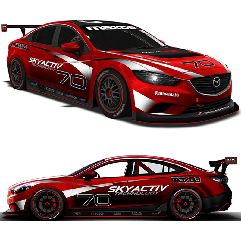 适用于马自达阿特轿车拉花昂克赛拉cx5车身车贴cx4汽车装饰贴