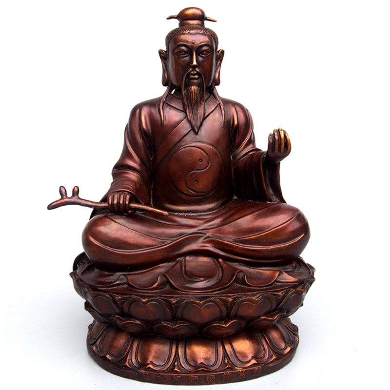 黄铜纯铜赶龙寻龙祖师师爷杨筠松铜像杨公神像摆件