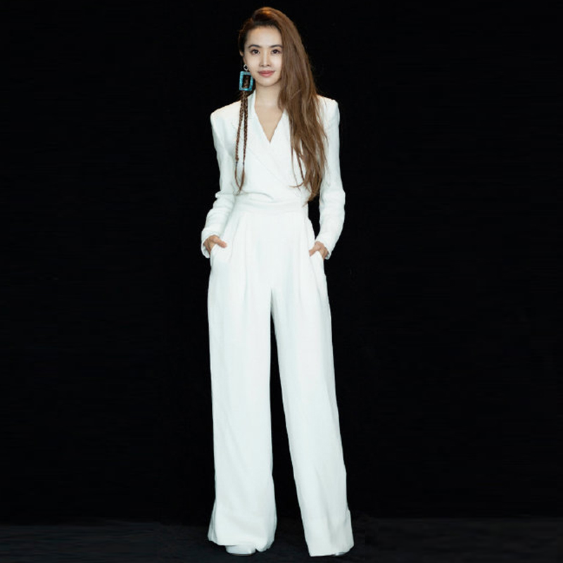 优雅年会晚礼服女装气质连体裤子时尚名媛派对生日宴会主持人长款