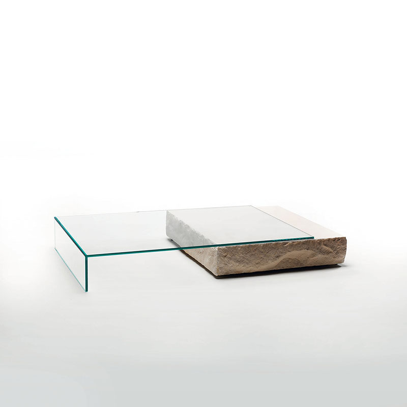 glasitaliaterraliquida透光玻璃石灰石茶几意大利简设计茶几