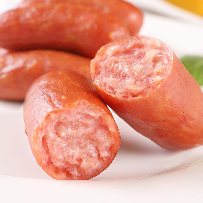 喜旺冷切160g5袋火腿肠香肠零食烤肠即食蒜香猪肉类