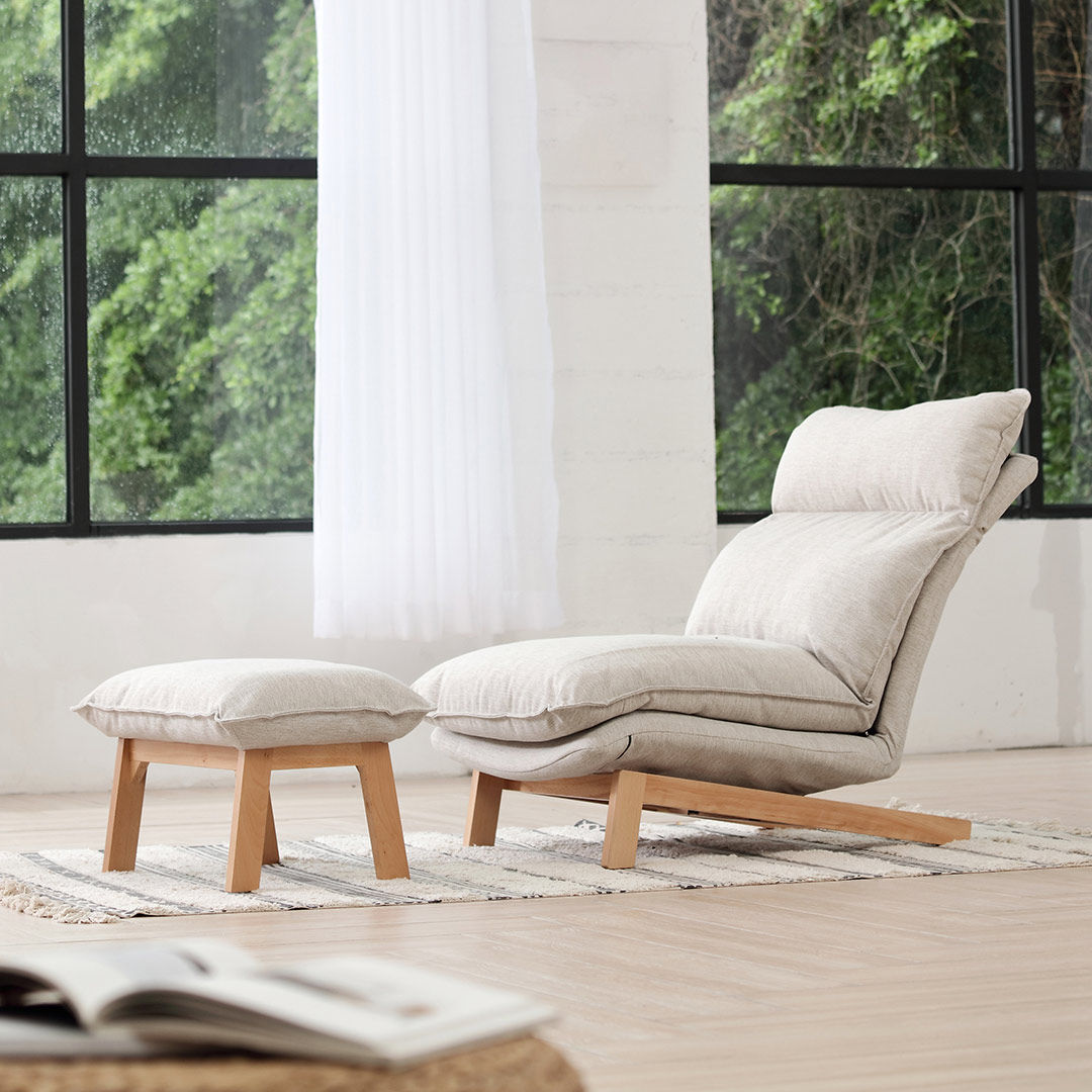 小米8h自如可调调节休闲布艺沙发懒人午休躺椅懒人沙发