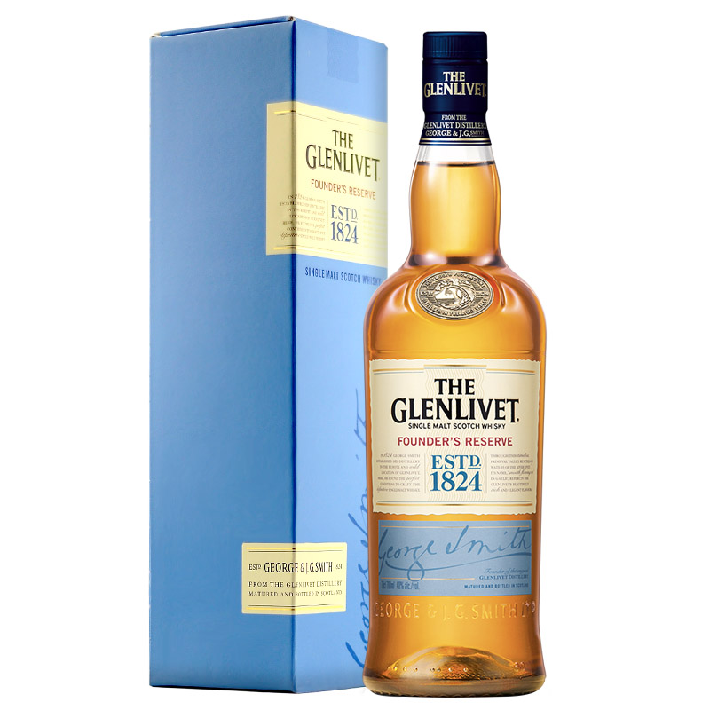 英国格兰威特1824创始人甄选单一麦芽苏格兰威士忌glenlivet瓶装