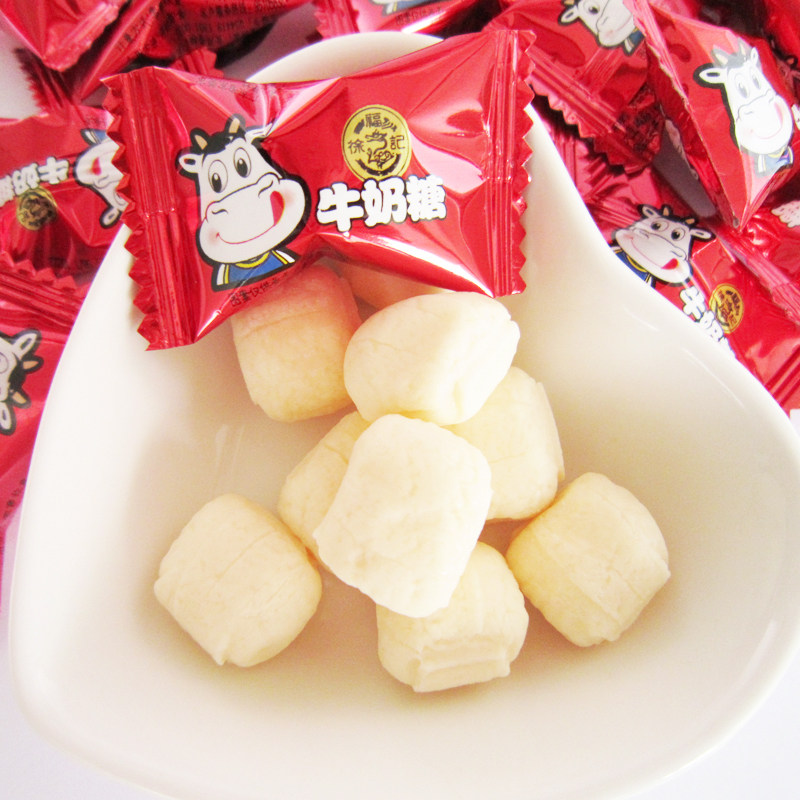 徐福记牛奶糖500g约145原味软糖结婚果喜糖果儿童小零食散装批发