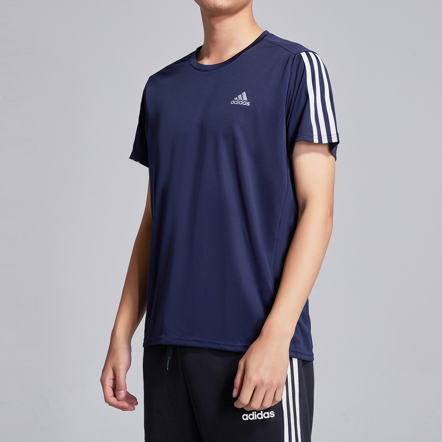 adidas阿迪达斯男装短袖t恤18新款climalite跑步运动服dn9041
