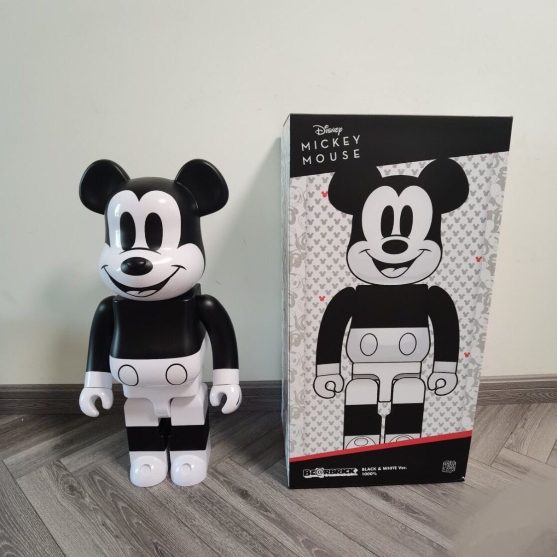 bearbrickbe@rbrick2020黑白米奇mickeymouse1000%潮玩盲盒