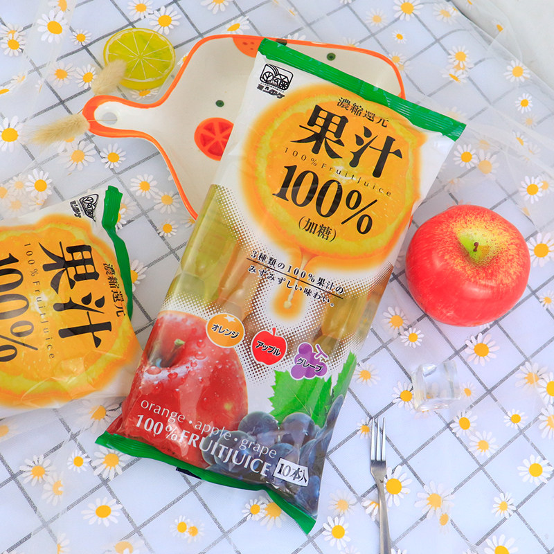 日本进口零食光武水果苹果葡萄果汁夏日饮料果味