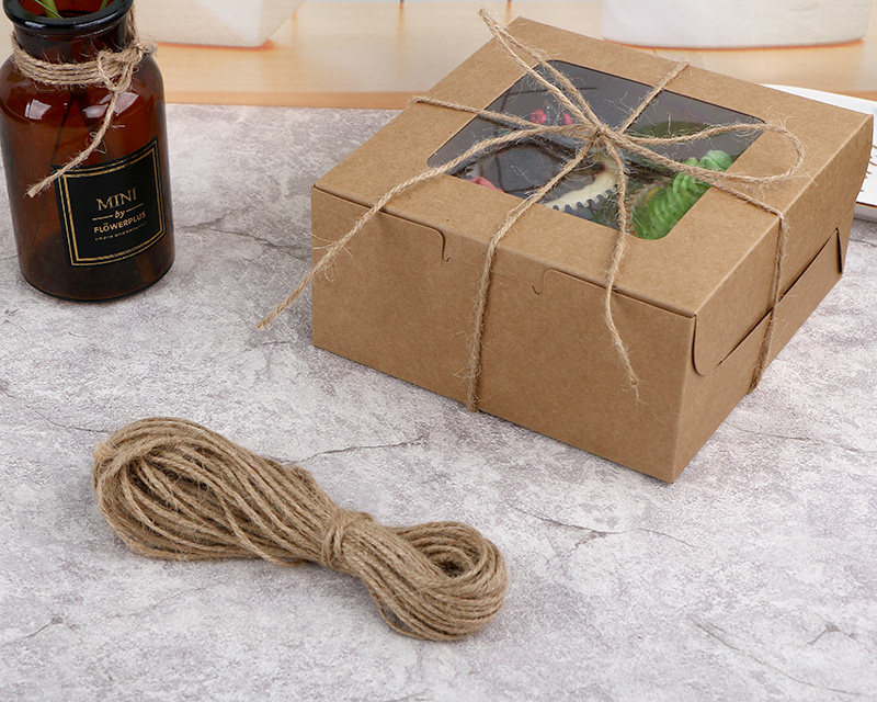 麻绳烘焙捆扎装饰包装饰彩色纸藤盒子diy纸绳点心包装盒