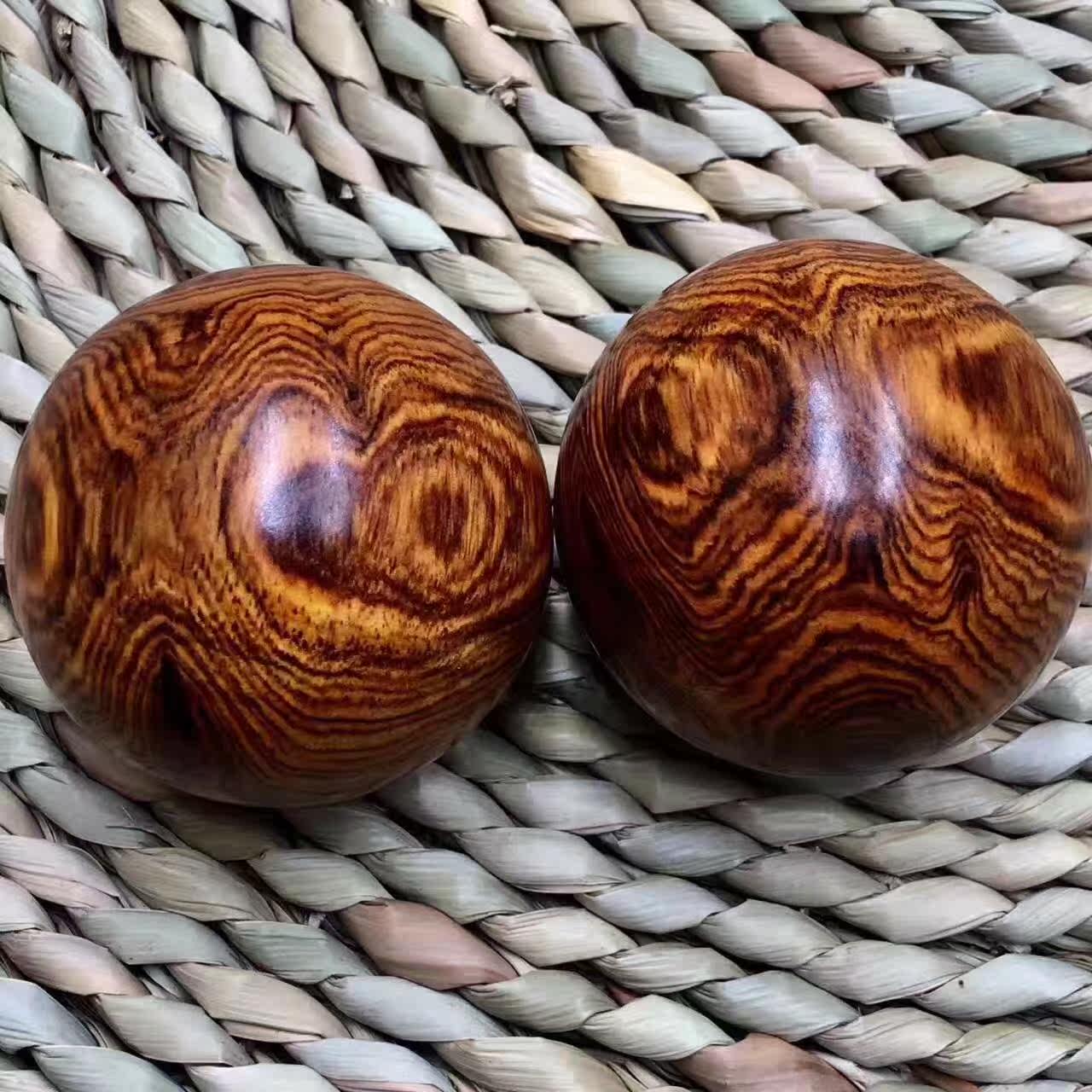 保健鬼脸海南黄花梨对眼礼品礼物健身球小众木质珠串