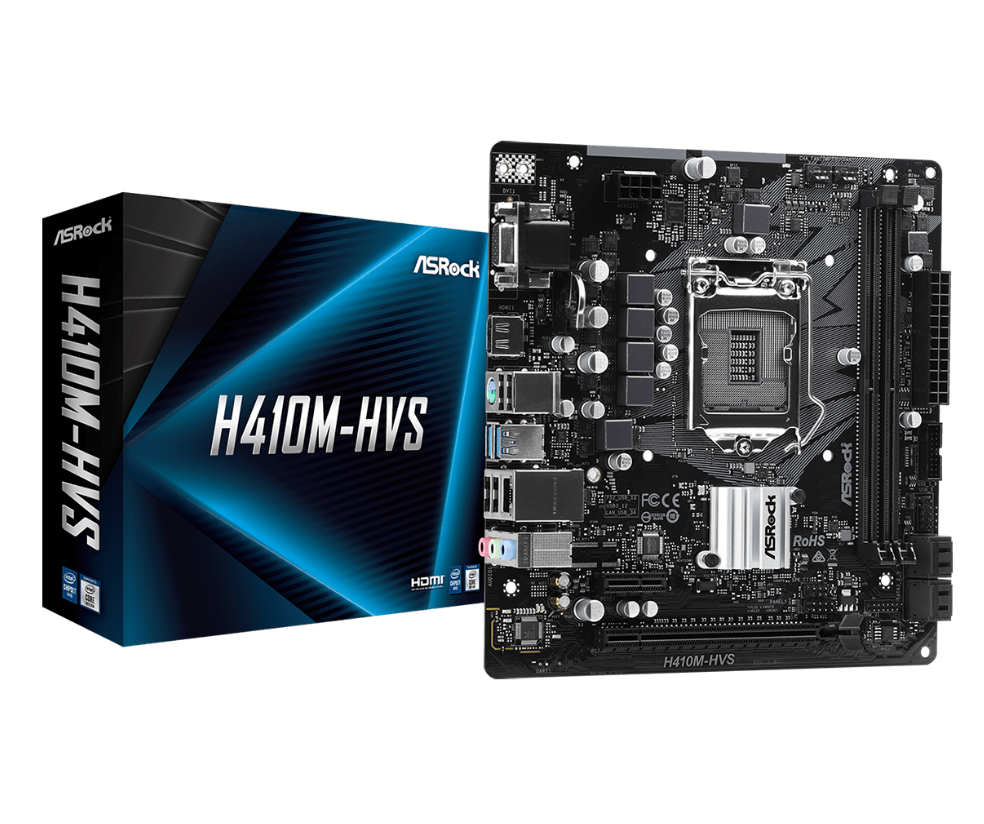 华擎h410mhvs电脑主板cpu套装g6400i310100f10400fcpu主板套装