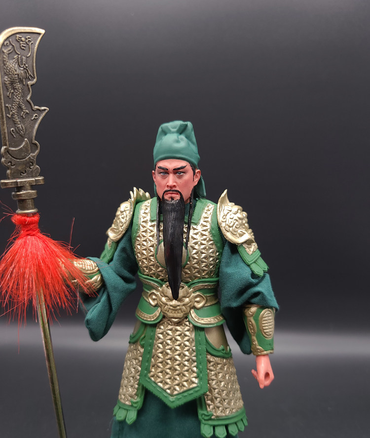 人偶虎将摆件玩具模型手办可动6寸关云长演义手办