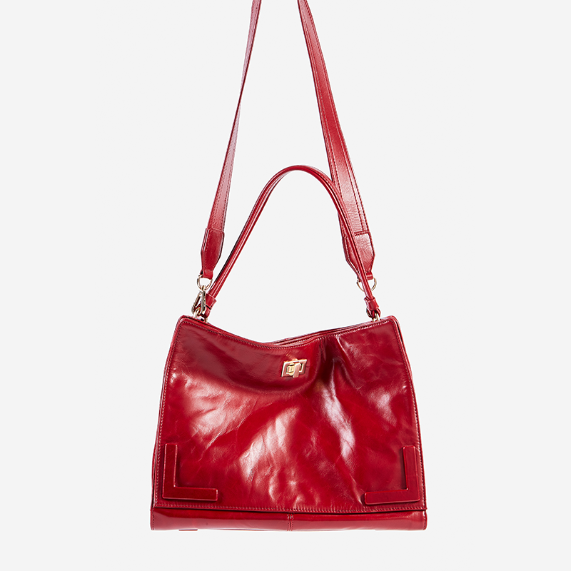 gfg-518095 头层牛皮2020新款手提斜挎油蜡皮女包 - gfg包包