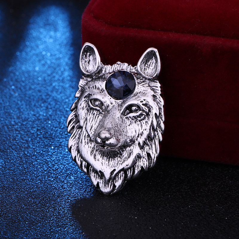 胸针复古立体狼头镀古个性西服西装别针胸花胸针