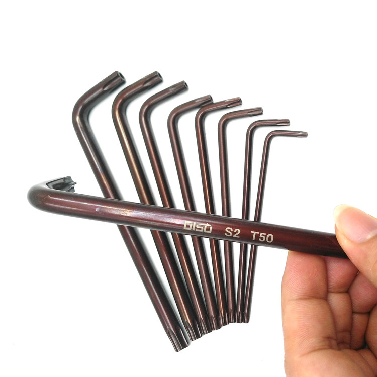 扳手单只六角带孔梅花t10t501519mm进口s2材质内六角扳手