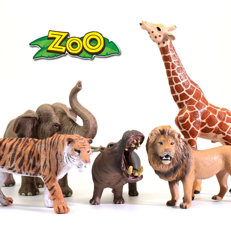 儿童实心仿真野生野生动物动物园玩具模型世界森林仿真