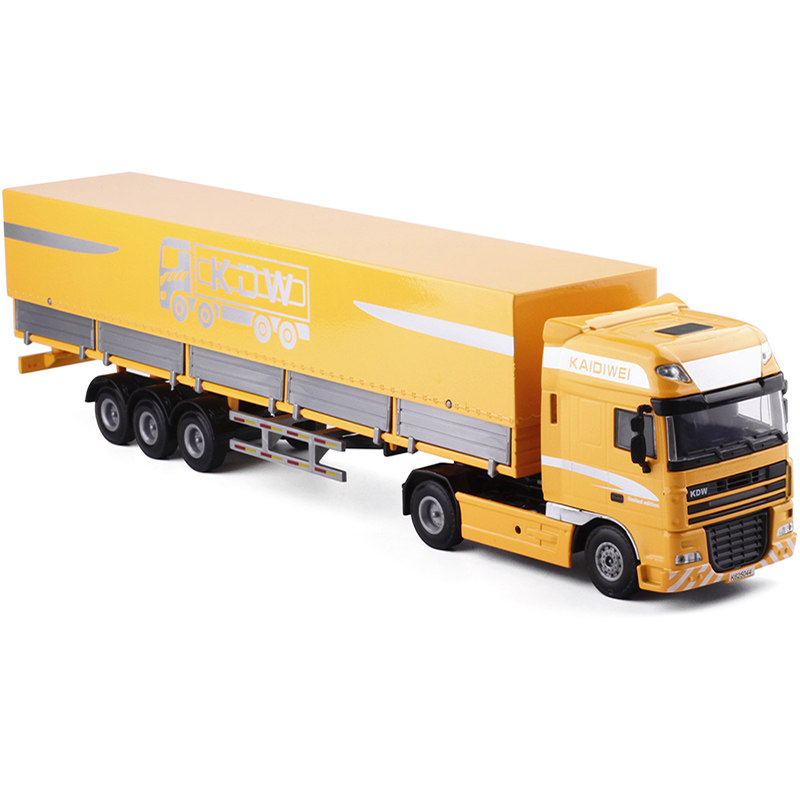 凯迪威金斗篷式平板运输车集装箱货柜车仿真玩具车模型车模