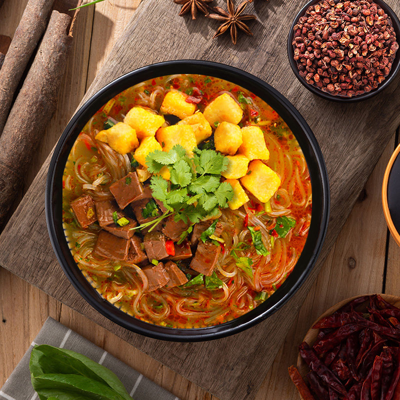 粉丝刻凡金陵鸭血150g桶装方便速食休闲食品加班螺蛳粉