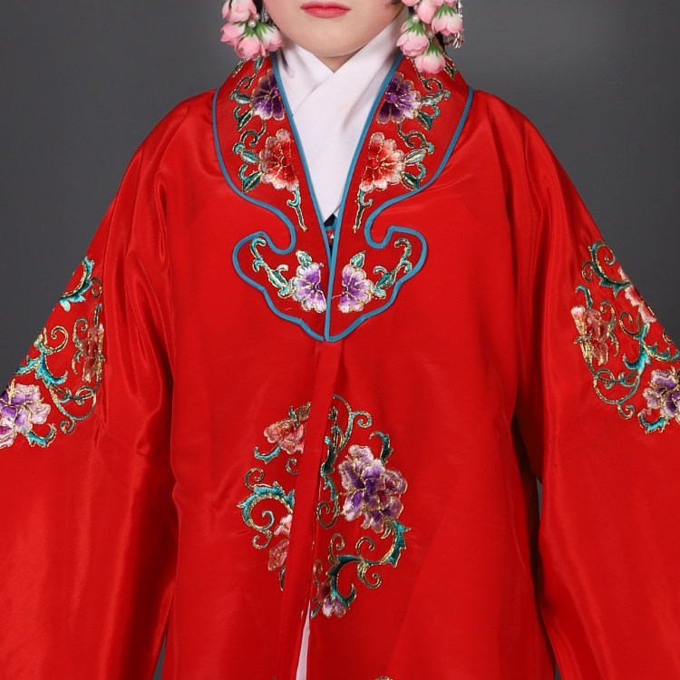 古装摄影京剧越剧喜庆结婚拜堂儿童戏曲大红民族服装