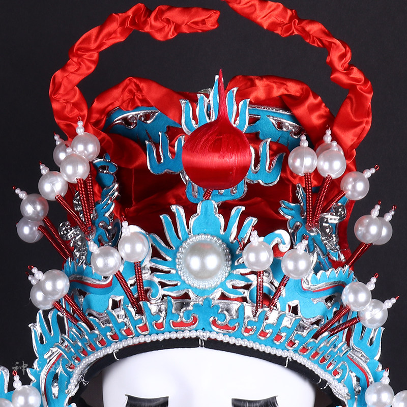 戏曲京剧越剧头饰武生古装武将帽子盔头盔帽古典舞配饰