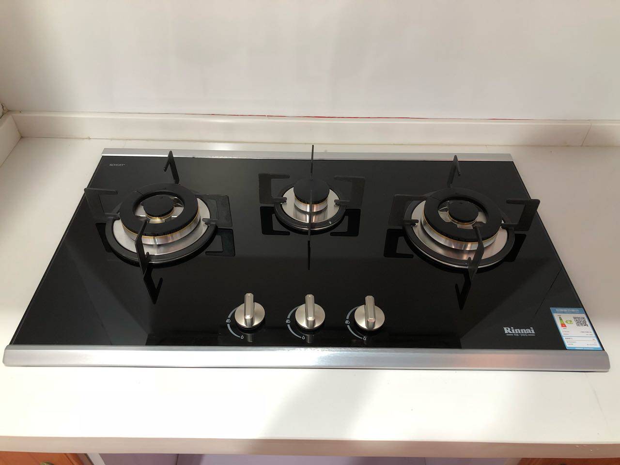 rinnai林内2wlg家用嵌入式天然气燃气灶三眼双灶钢化玻璃燃气灶