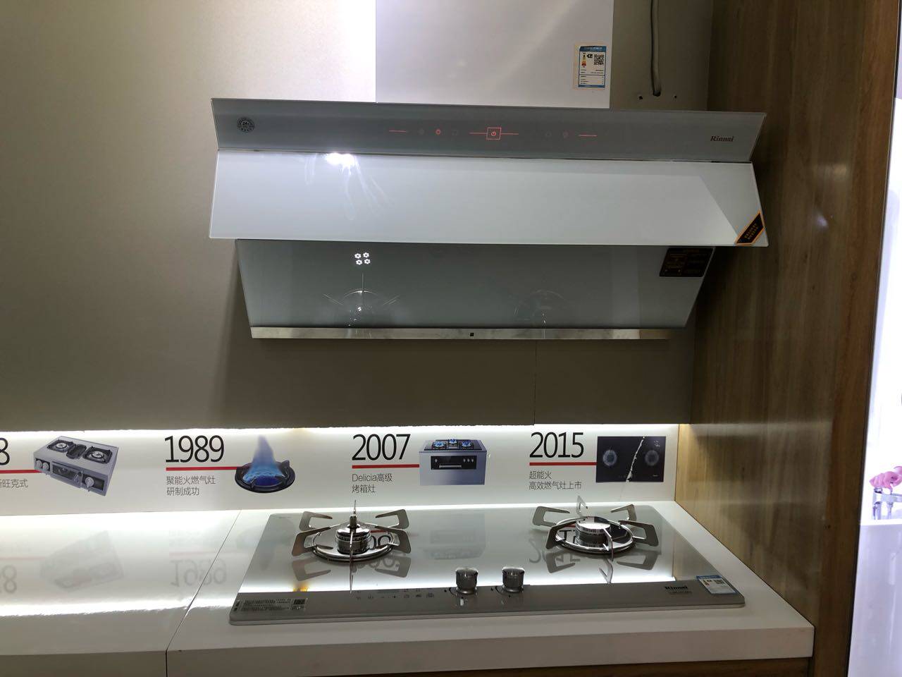 rinnai林内cxw220juw11g侧吸大吸力吸油烟机智能白色玻璃油烟机