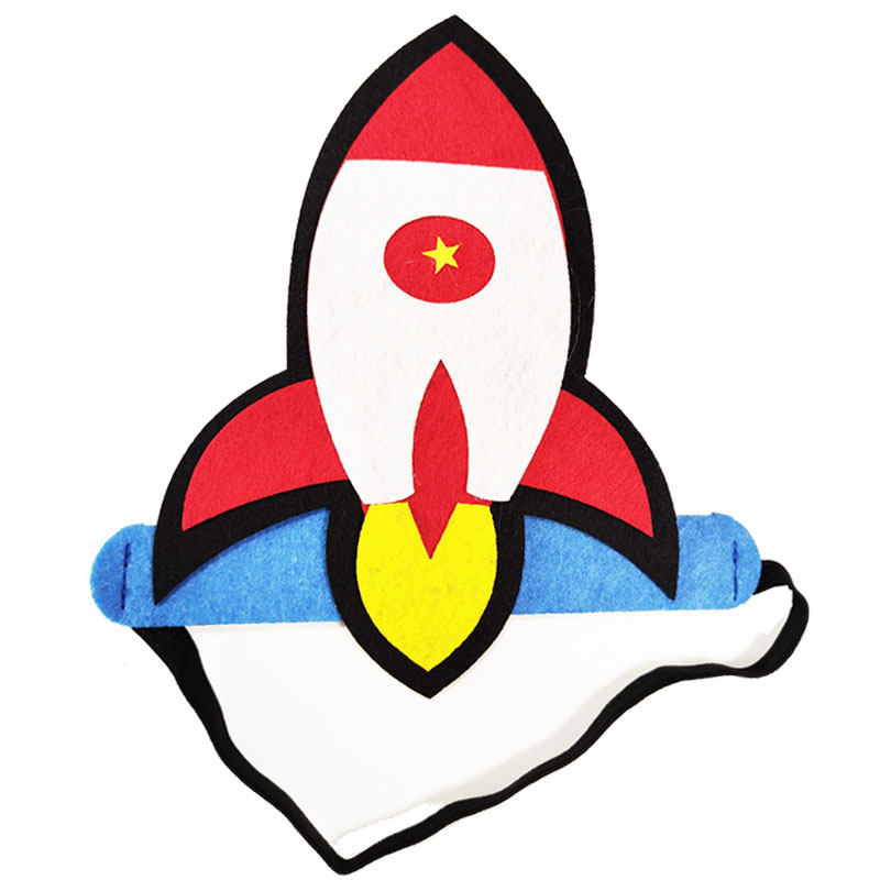 航空主题头饰宇航员帽子火箭太空星球头套面具头饰