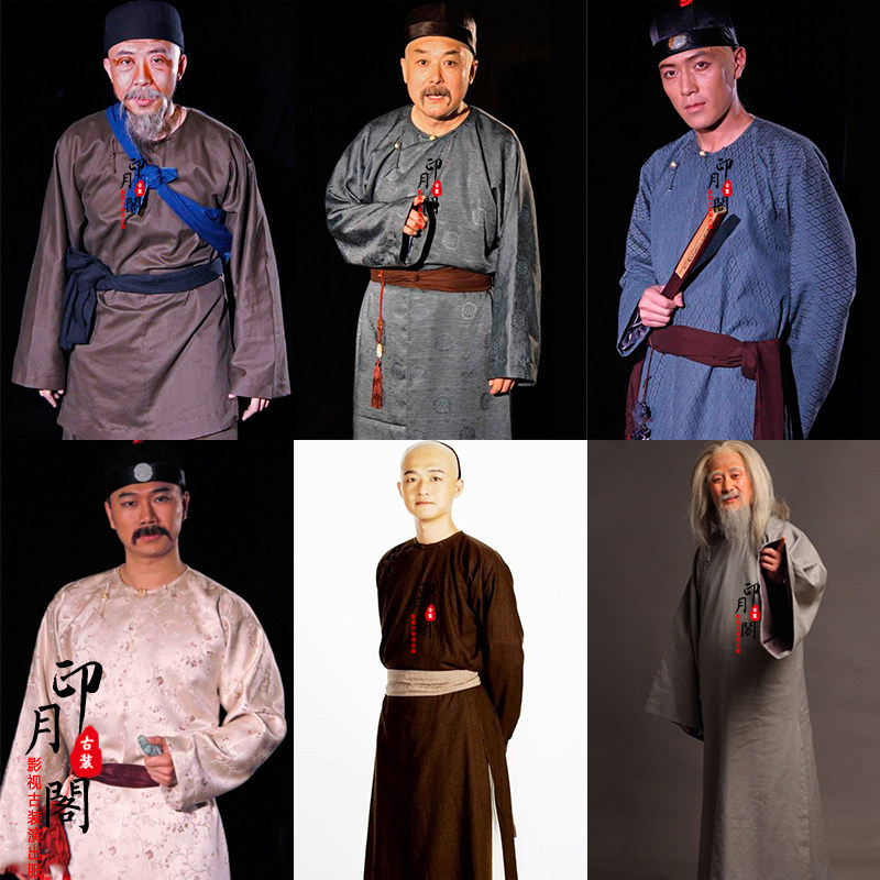 古装清朝农民男士民国长衫长袍老百姓打手仆人民族服装
