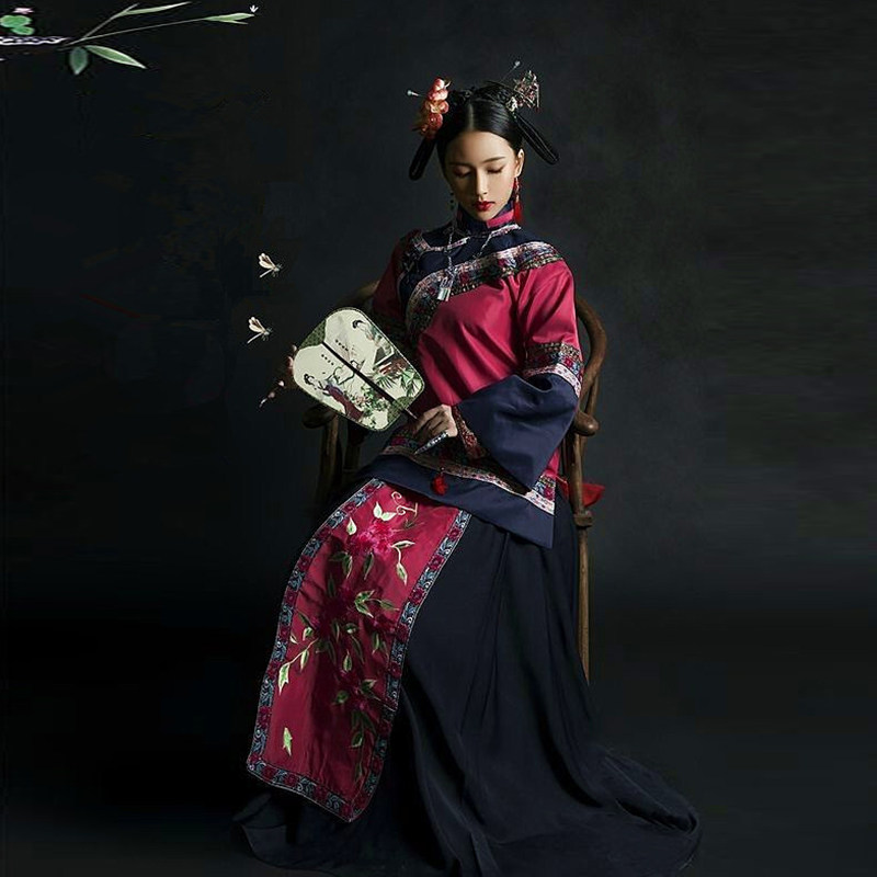 民国女秀禾服少奶奶姨太太晚清时期古装旗服影楼民族服装