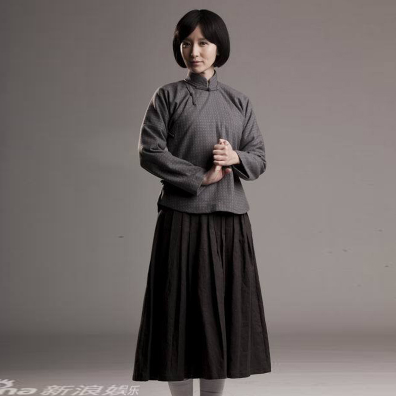 影视装民国女古装民国学生装村姑进步青年古装女旗袍秀禾服演出服