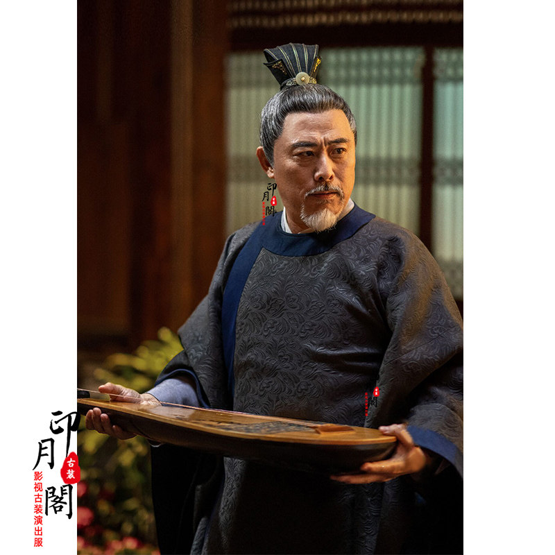 清平乐范仲淹王安石同款宋朝男士圆领棉麻大臣臣服民族服装