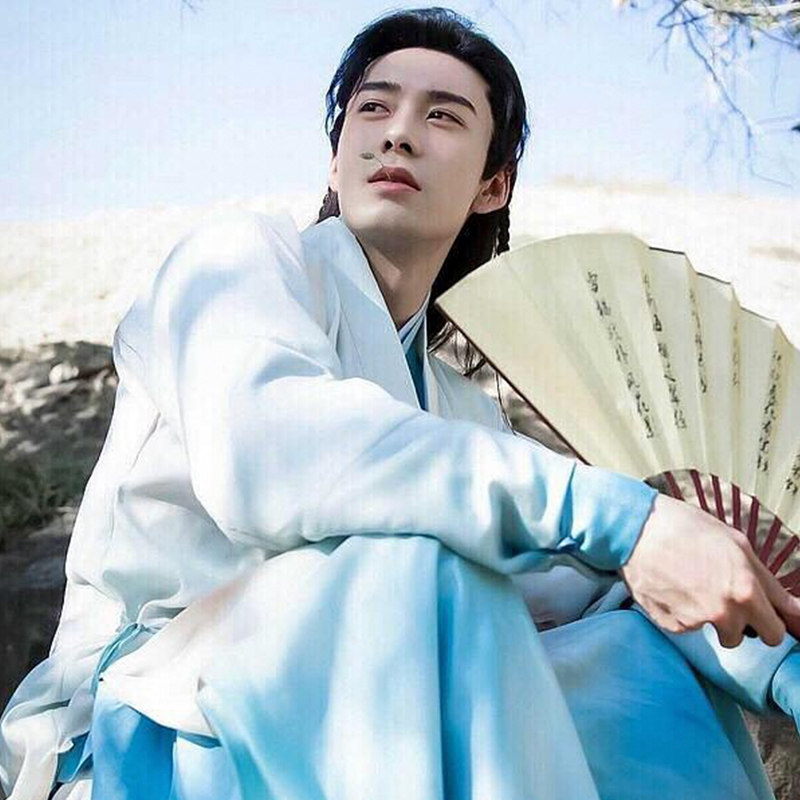 影视东宫同款古装男士汉服大臣服武侠古装骑马古装侠客服棉麻演出