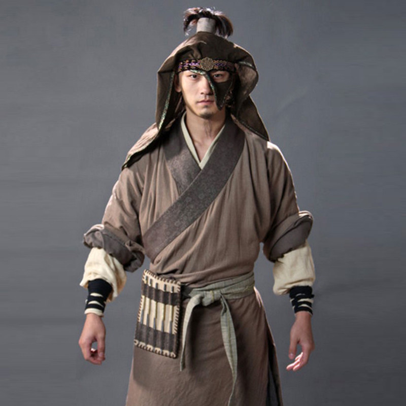 影视古装水浒传扈三娘武松同款古装棉麻汉服武侠服剧组群演打手服