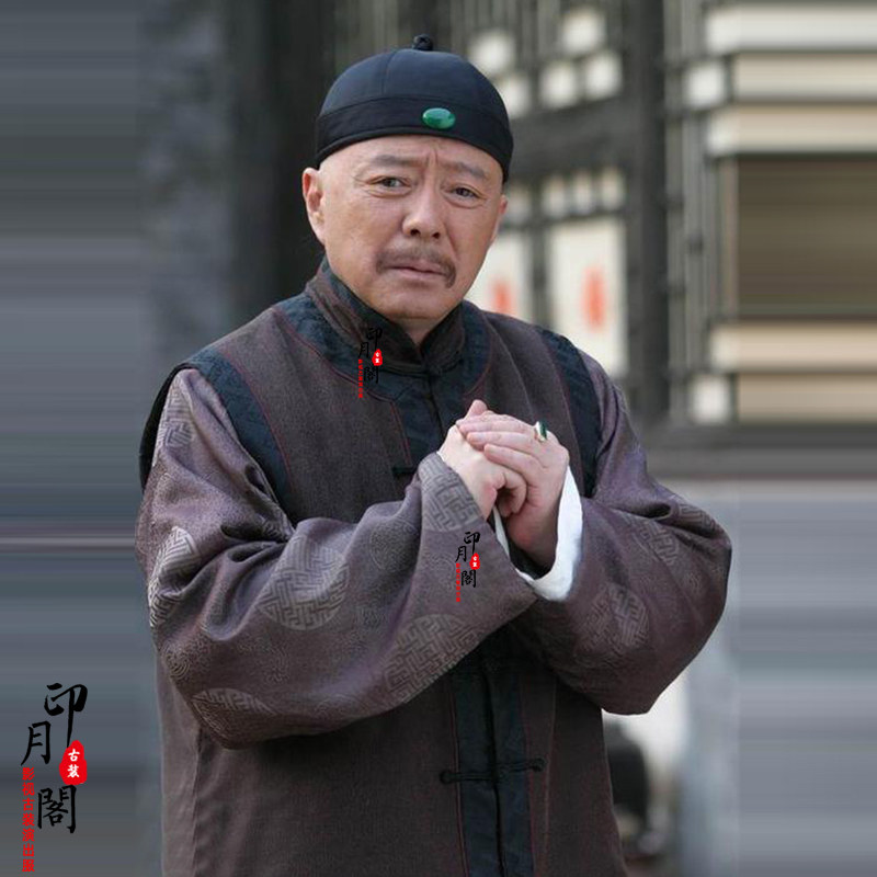 影视清末民国男士棉麻老爷掌柜富商账房房先生民族服装