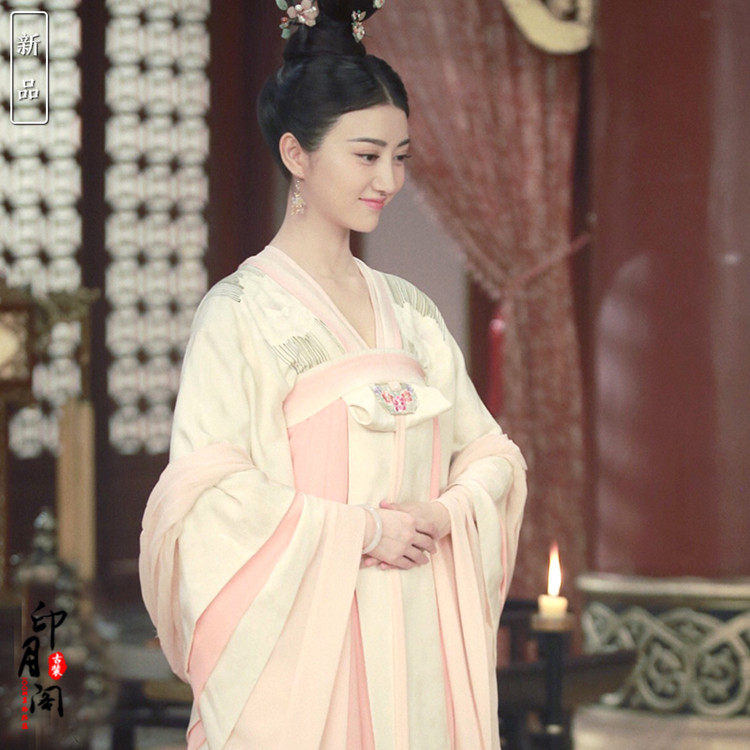 古装影视襦裙齐胸仙女唯美唐风唐朝同款珍珠民族服装