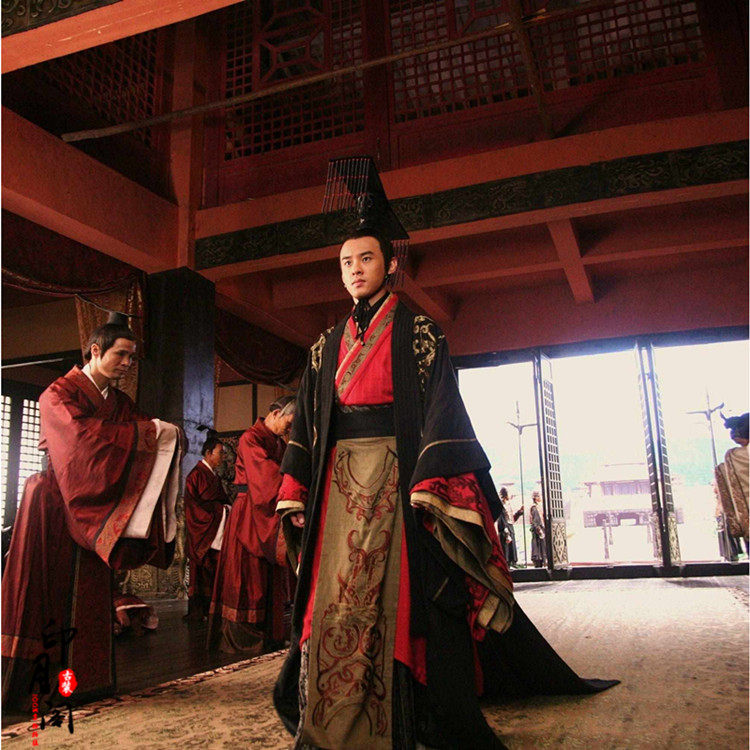 影视古装汉服男古装皇帝服大臣官员古装秦朝大王中式婚礼喜服刺绣