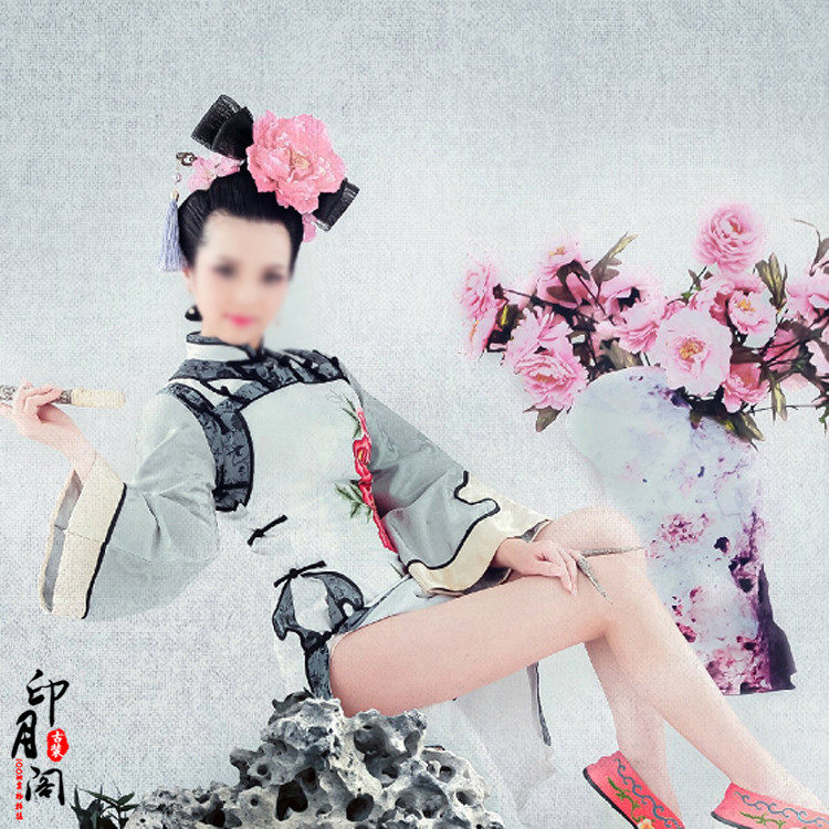 印月阁新款影楼古装清朝性感格格旗服旗装民国民族服装