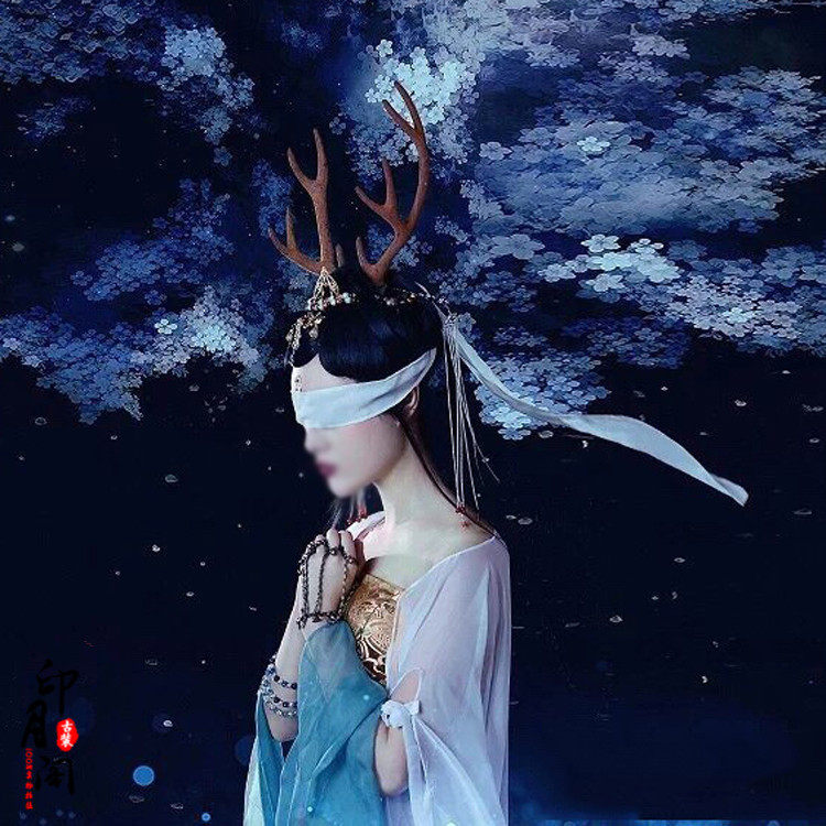 影楼写真服女古装飘逸仙女装梦幻cos玄幻主题九色鹿舞蹈演出服