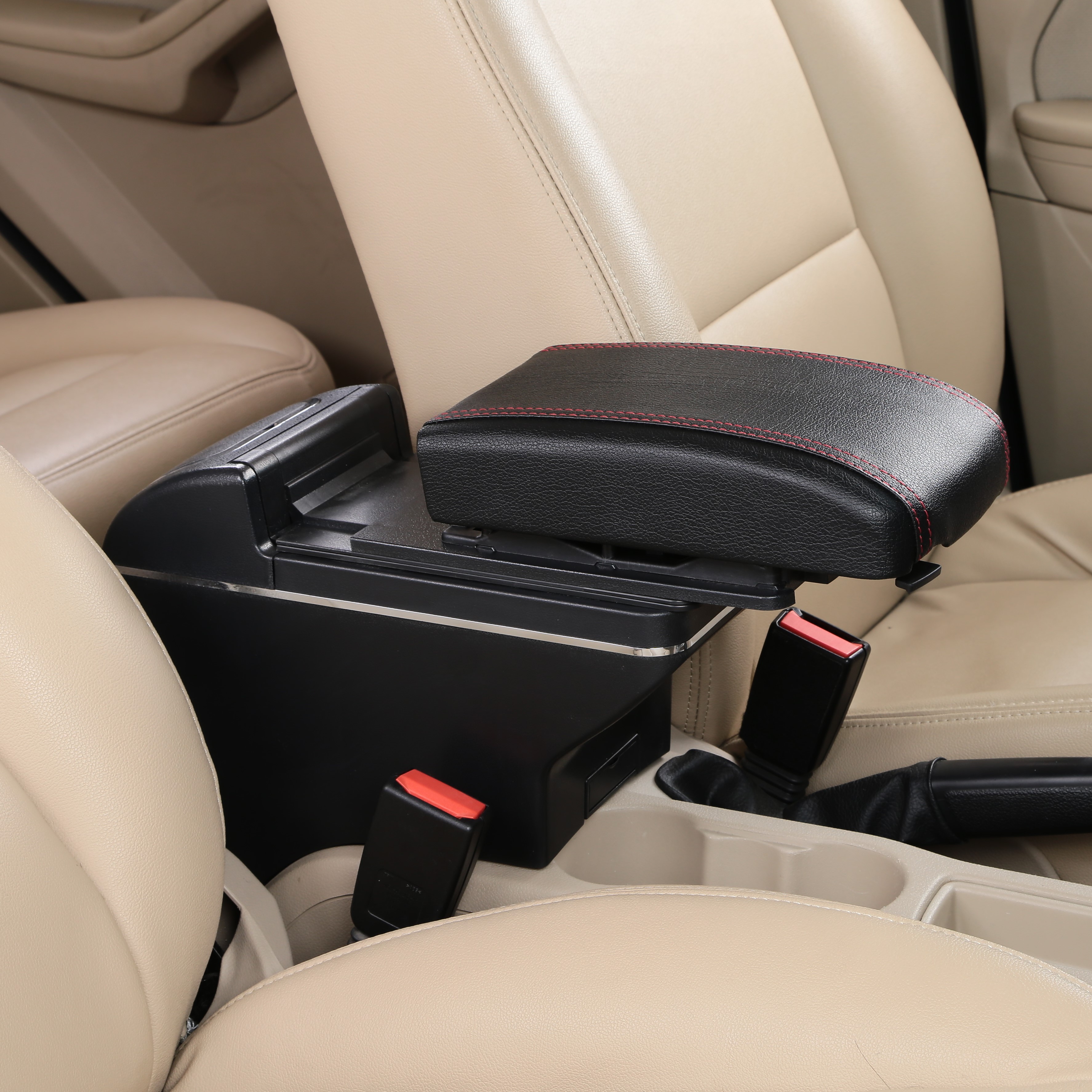 中央中控储物护手盒改装件 15 09 福特嘉年华扶手箱 汽车用品【图】