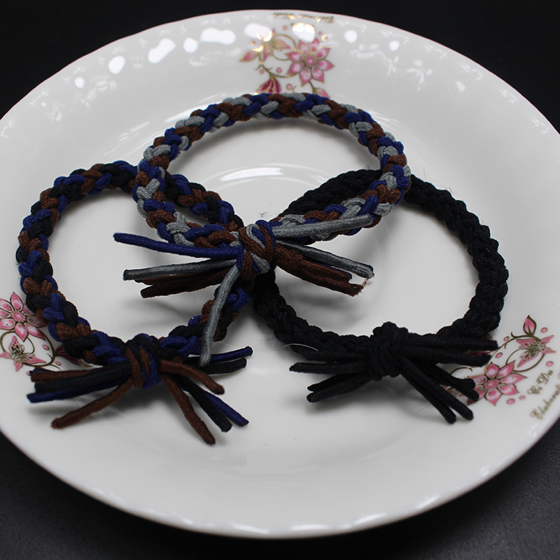 韩国diy编织麻花橡皮筋发饰 韩式打结发圈扎绑头发高弹头绳饰品