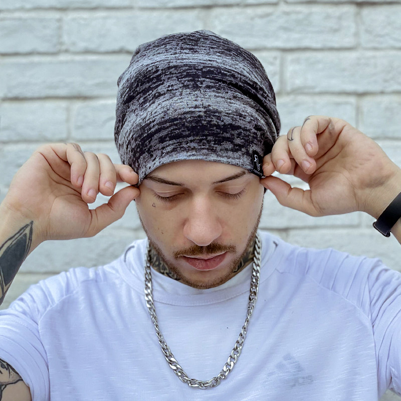 光头帽子时尚百搭头巾女薄款吸汗健身套头复古帽子