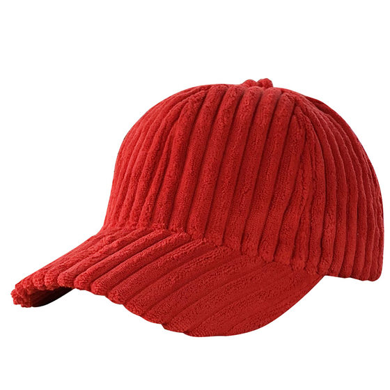 Hat girl autumn and winter Korean version of peaked hats female solid color coarse strip light core velvet versatile student trendy baseball hats female parent -child Hat girl autumn and winter Korean version of peaked hats female solid color coarse strip light core velvet versatile student trendy baseball hats female parent -child