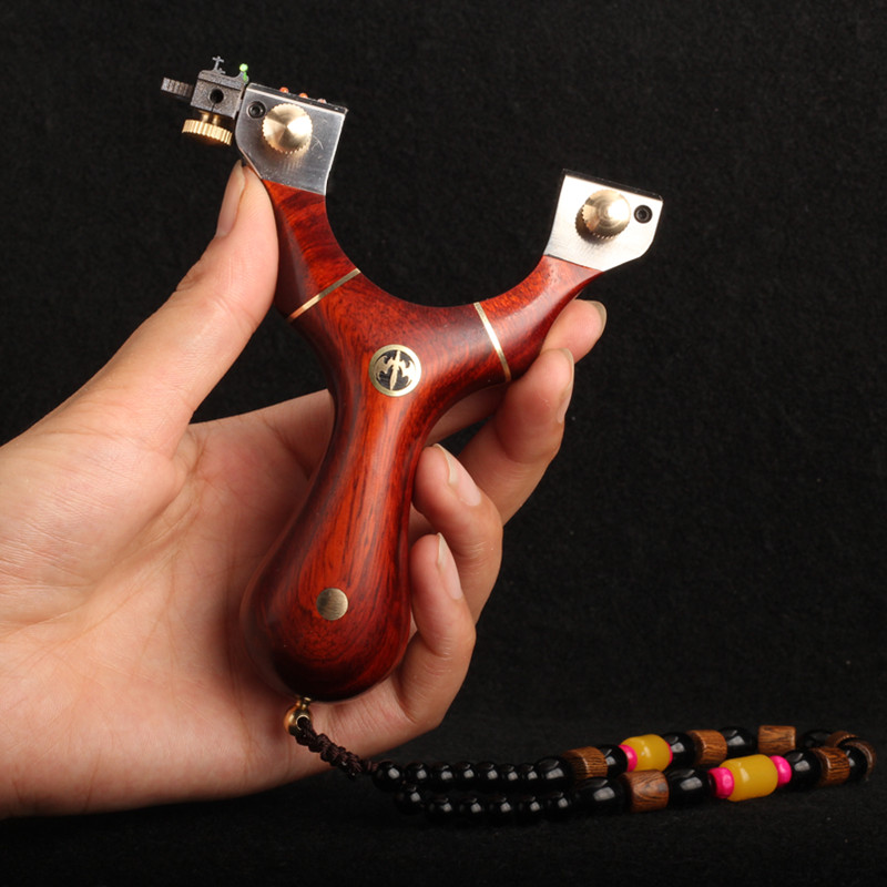 弹弓 四代 松石紫檀纯铜拼接四代乘风扁皮反曲高精准---->去商城购买